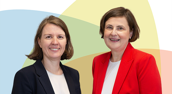 Porträt der SWBB-Geschäftsführung, Sabine Kaebert und Christine Tomschi