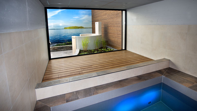 Innenansicht des Saunabereichs